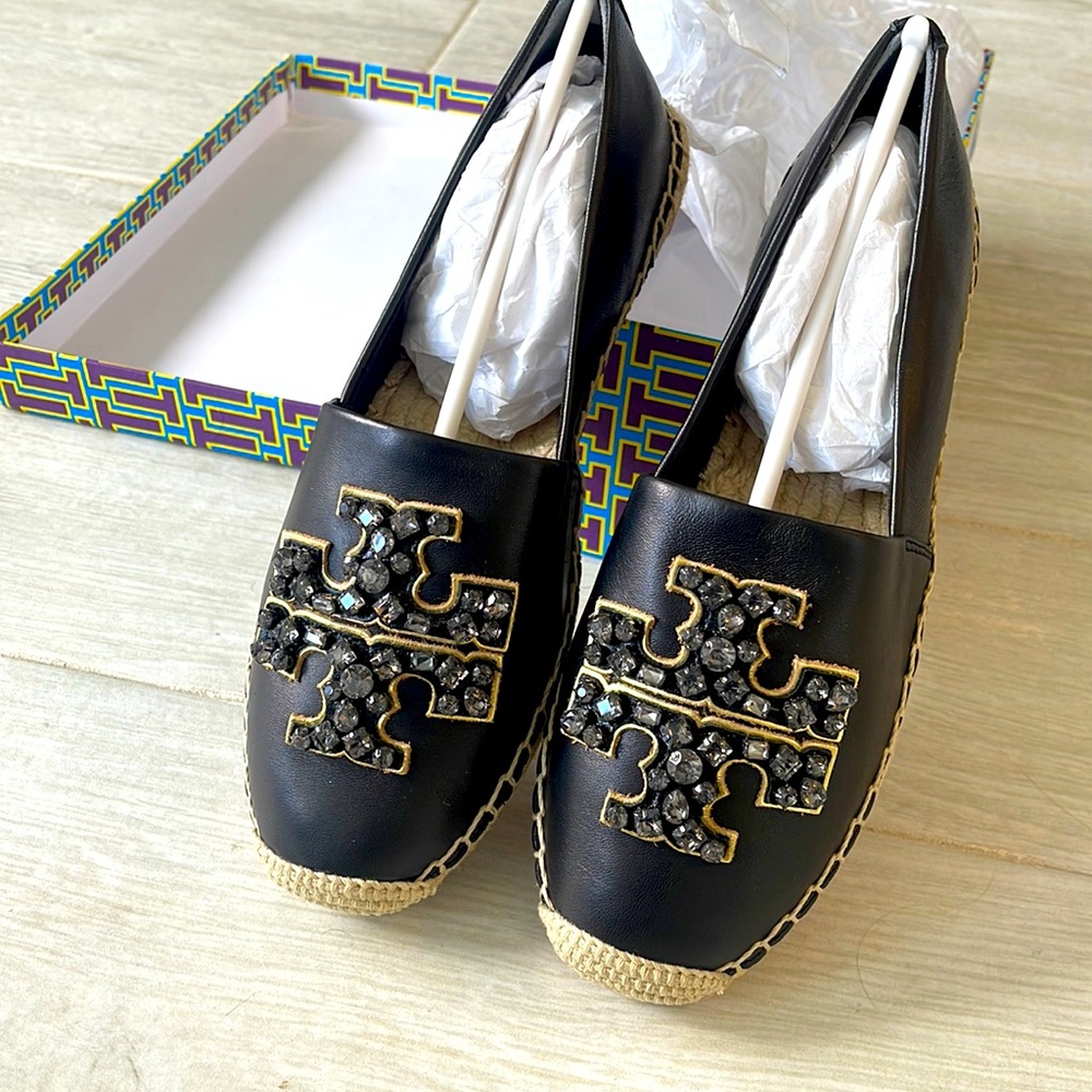 (NEW) Tory Burch Ines Embellished Espadrilles